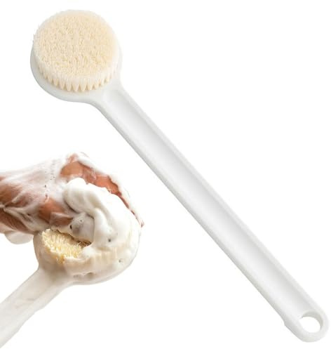 Bath Brush Long Handle for Shower | Non-Slip Body Exfoliator Tool Soft Comfortable Shower Back Scrubber,Multi-Functional Personal Care and Bath Products for Pregnant Women, The Elderly