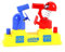 THINCAN Arcade Party Double Games For Play Funny Villain For Head Spring Toy Table Sports Battle Game For Children Kids Interact Funny Parent-child Interactive Game