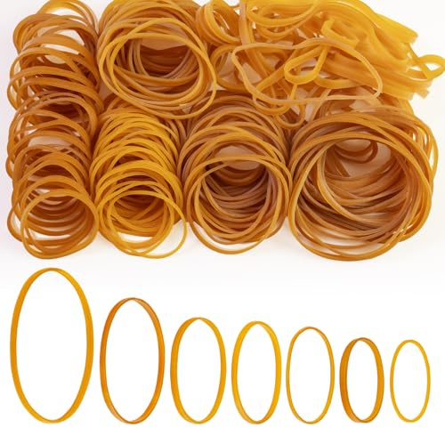 IETWATE 200 elastici larghi: elastico largo 2/3/5 mm, anelli in gomma riutilizzabili, diverse misure, 38/50/60/70/75 mm di diametro, per ufficio e scuola