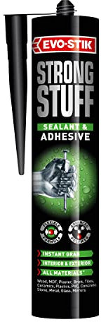 EVO-STIK Strong Stuff Sealant & Adhesive White - Flexible and Waterproof Sealant - High-Strength Adhesive - Solvent Free
