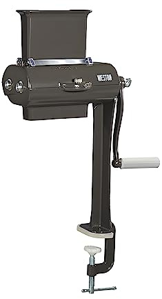 Weston Manual Support Beef Jerky Slicer, Quick and Easy Operation For Cuts Up To 5” Wide x 1.25” Thick, Durable Aluminum Construction, Stainless Steel Blades, Charcoal Gray (07-3801-W-A)