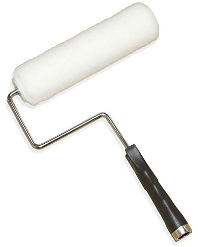 WinHux Paint Roller and Cover for Extension and Telescopic Poles – Heavy Duty Chrome Frame with Dralon Sleeve, Compatible with Acme Thread, Handheld or Pole Use