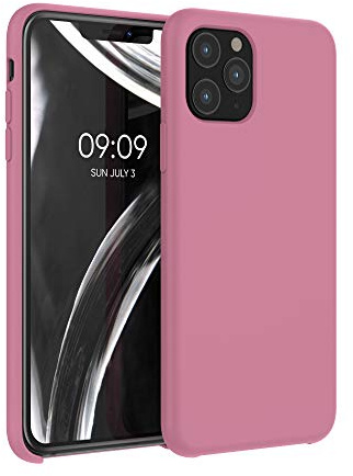 kwmobile Cover per Apple iPhone 11 Pro Custodia - Back Case per Smartphone in Silicone TPU - Protezione Gommata - rosa scuro