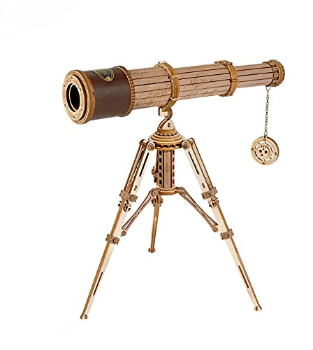ROKR Wooden Models to Build Monocular Telescope 3D Wooden Puzzle DIY Science Model Kits for Adults Teens Birthday Gifts
