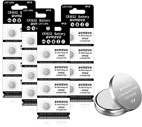CR1632 Knopfzelle 3V Lithium Knopfzellen CR 1632 Batterien 16 Stück【5 Jahre Garantie】 (1632-16p)