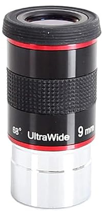 Astronomical Telescope Accessories 1.25 inch 68 Degree 9mm Wide-Angle Eyepiece
