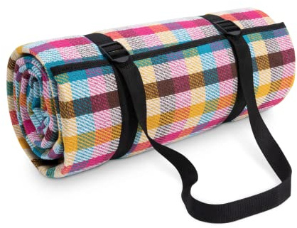 Paco Home Coperta Picnic Campeggio XXL Spiaggia Coperta Impermeabile Con Maniglia Leggera Compatta Portatile Isolante, Colore:Multicolore 1, Dimensione:150x200cm