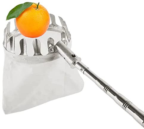 LekLai Obstpflücker, Rutschfester Griff, Obstpflücker, Erntehilfe Für Birne, Zitrone, Orange, Fuß, Ausziehbare Teleskopstange, Praktischer Obstsammler/5M/16 Ft