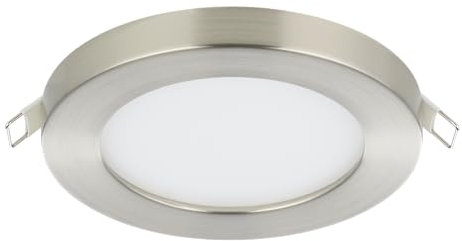 EGLO LED Einbaustrahler Fueva Flex, runde Deckenleuchte, Deckenlampe aus Aluminium in Nickel-matt und Kunststoff in Weiß, Einbauleuchte in neutralweiß, Ø 11,7 cm