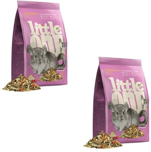 Little One Alleinfutter für Chinchillas | Doppelpack | 2 x 400 g | Speziell für die Ernährungsanforderungen von Chinchillas | Zur Deckung des Nährstoffbedarfs