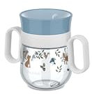 Mepal - Trinklernbecher 360° Mio Little Dutch - Auslaufsicher - 360 Rand ermöglicht das Trinken von jeder Seite - Leicht zu haltende Griffe - 200 ml - Forest Friends