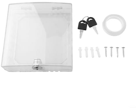 HomeVortex 16 x 15 x 6 cm transparente Acryl-Thermostat-Schlossbox, inklusive zwei Schlüsseln für einfachen Zugriffskontrolle, passend für eine Vielzahl von Thermostat-Modellen