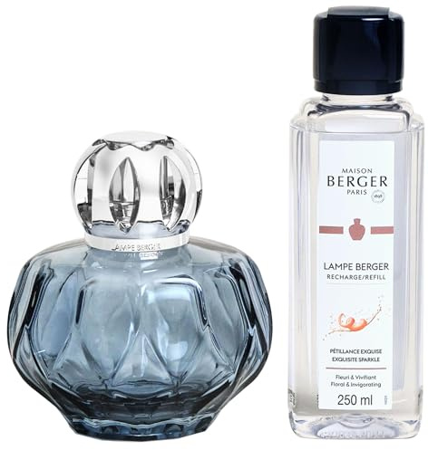 MAISON BERGER, gifteset Rosalie Lampada catalitica Azzurra + Ricarica Profumo Petillance exquise 250ml
