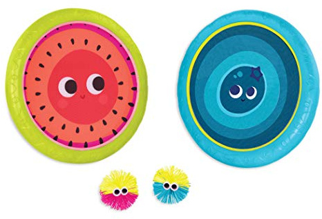B. toys - Palas Poppin - Juego de Pelota de pádel - Juego de trampolín Manual - 2 Discos saltarines y 2 Pelotas - Juegos Deportivos para niños - 3 años +