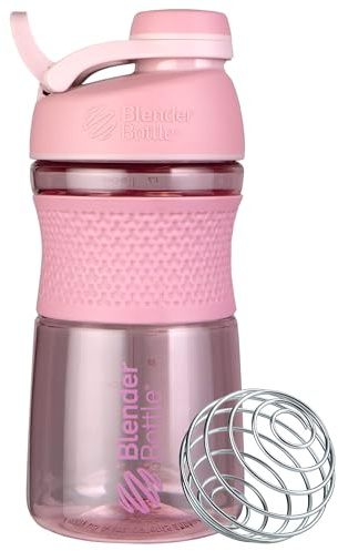 BlenderBottle SportMixer Shaker Bottle Perfect for Protein Shakes and Pre Workout, 20-Ounce, Rose
