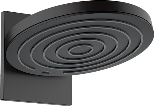 Hansgrohe 24150670 Pulsify S Overhead 260 2jet, matt Black, Shower Head 260mm / with Wall Connector