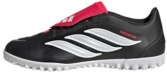 adidas Unisex Predator Club Fold-Over Tongue Turf Football Shoes, core Black/FTWR White/Lucid red, 11 UK