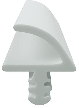 DIWARO® Zimmertür-Dichtung ZT026 | weiß, schwarz oder braun | 5 lfm für Zimmertüren und Innentüren. Zum Schallschutz und abdichten der Tür. Bestehend aus TPE (Thermoplastischen Elastomer) (weiß)