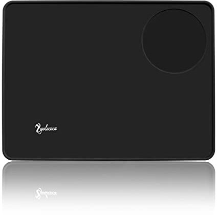 Yolococa Tappetino Caffe in Silicone Tappetino per Pressino Piccolo Macchina da Caffè Espresso Pressatura Mat Antiscivolo Bar Barista Accessori