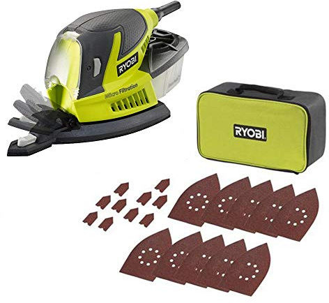 Ponceuse triangulaire RYOBI - 100W - 20 abrasifs - RPS100-GA20