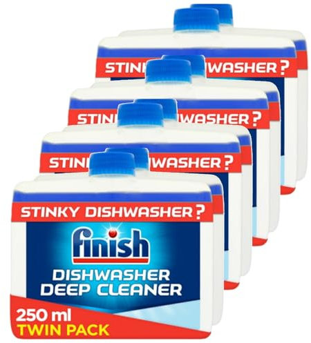 Finish Dishwasher Cleaner Original Twin Pack Removes Grease And Limescale 250ml Bulk Buy, (Total 8 x 250ml)