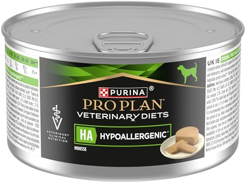 PRO PLAN VETERINARY DIETS HA Hypoallergenic Mousse Wet Dog Food 195g (Pack of 24)