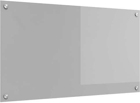 vidaXL Küchenrückwand Hellgrau 90 x 50 cm Gehärtetes Glas, Moderne Küchenrückwand, langlebiger hitzebeständiger Glas-Schutz, schlankes Upgrade für den Kochbereich, minimalistisches Schutzpanel