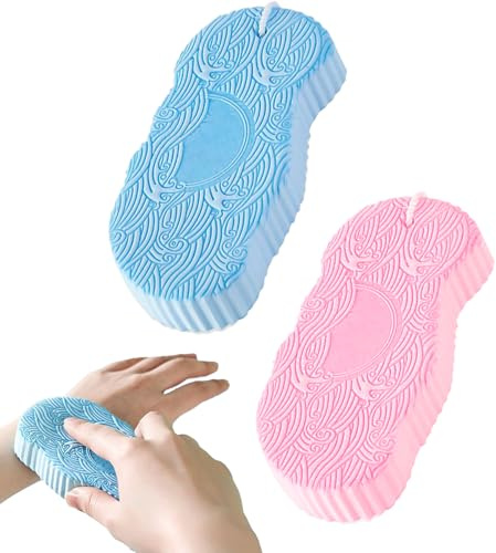 Zasdvn Pour bain de bébé - 2 pièces corps de douche en nid d'abeille pour bébé, gant exfoliant pour enfants, baignoire et femme