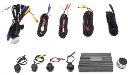 Parkeringskamera 1080P Runtsikt 360-graders Fågel 3D-kamera Bil Surround Panorama System Cirkulär Recension DVR-inspelare Övervakning Backkamera