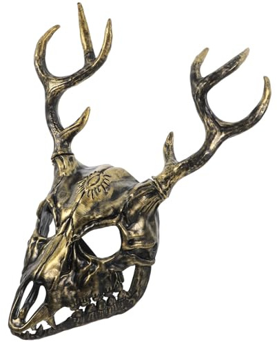 Hemobllo Masque De Bois De Cerf Réaliste Demi-masque Halloween En Mousse RP Confortable Pour Cosplay Et Fêtes