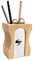 Suck UK | Pen Holder | Wooden Pencil Sharpener | Stationary Organiser | Desk Tidy | Quirky Office Desk Accessories | Funny Pencil Pot | Novelty Pen Holder | Vintage Teacher Gifts For Men | Light