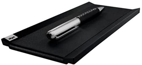 SIGEL SA534 Stifteschale Cintano, Lederimitat, schwarz, 20 x 10 cm