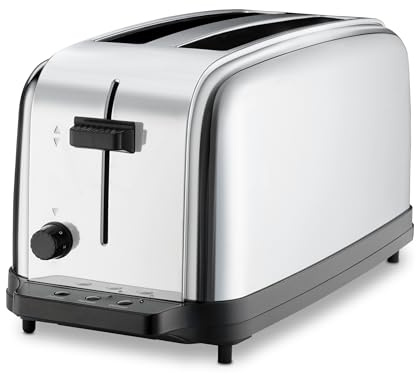 Waring Commercial WCT704 4 Slice Extra Long Slot Light Duty Pop-Up Toaster, 120V, 5-15 Phase Plug