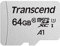Transcend Usd300S Tarjeta Microsd de 64Gb, Clase 10, U1, A1, Hasta 95 Mbs de Lectura, con Adaptador Sd, Paquete Abrefácil