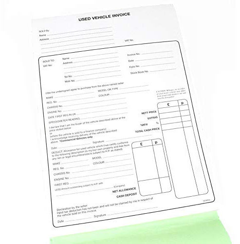 Used Car/Vehicle Sales Invoice/Selling/Buying
