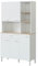 habeig Küchenschrank, Singleküche, Küchenregal, Küchenzeile, Schrank, Mehrzweckschrank, matt, weiß, Küche, (186x108x40cm - 9950A)