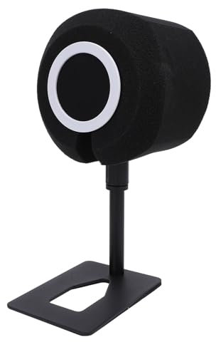 Boule D'isolation de Microphone, éponge de Réduction du Bruit, Scellée à Cinq Côtés, Filtre Anti-Pop pour Microphone avec Support de Microphone et Pince pour Micro