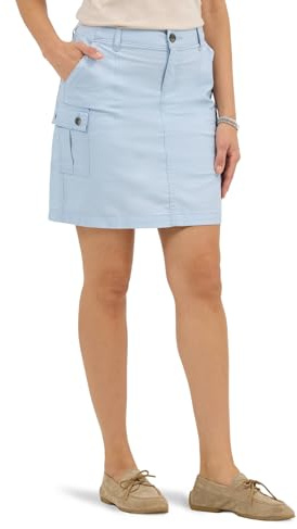 Lee Women's Ultra Lux Comfort with Flex-to-Go Cargo Skort, Shy Blue, 18