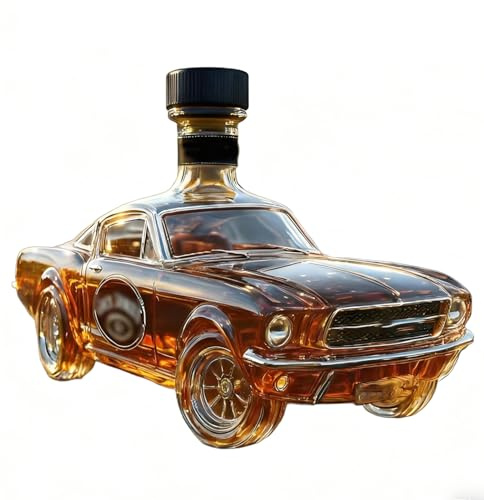 Decantador de Whisky 300 ml, Decantador en forma de Coche de Carreras, Tema de Coche Creativo 3D, Botella de Vidrio Decorativa para Bar en Casa y Fiestas de Bebidas A