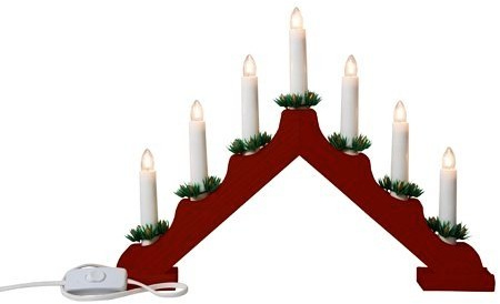 Traditional Mahogany Wooden Christmas Candle Bridge