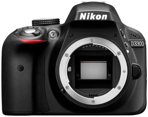 Nikon D3300 - Cámara réflex digital de 24.2 Mp (pantalla LCD de 3, grabación de vídeo Full HD), color negro [Versión EU]