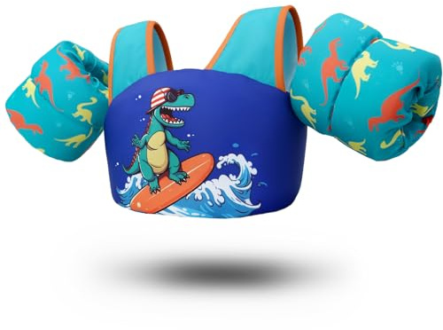 Zeraty Kids Swim Vest for Toddler Floaties Children Swim Arm Band with Shoulder Harness Arm Wings for 20-50 lbs/2-6 Years Old Boys/Girls