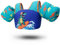 Zeraty Gilet de Natation pour Enfants Brassard de Natation pour Enfants,Veste de flottaison pour Filles et garçons avec Harnais d'épaule et Ailes de Bras pour 30-60 lbs/2-8 Ans