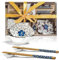 Finsink Set di stoviglie per sushi per 4 persone, 12 ciotole in ceramica, a forma di foglia d'acero, motivo fiori di prugna, perfetto come regalo per coppie o compleanno