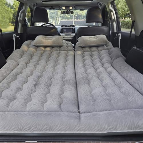 LGDONGFC Colchón Coche Hinchable para Skoda Superb Combi 2015-2019 2020 2021 2022 2023 2024, Plegable Colchon Coche Inflable Cama con Bomba de Aire y Almohadas para Camping Viajes,Grey