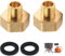2 adattatori a gas, 1/2 destro su 1/4 sinistro, adattatore per tubo del gas, 1/2 IG X 1/4 AG, connettore per bombole a gas, fornello da campeggio, fornello a sgabello, fornello a gas, GPL con
