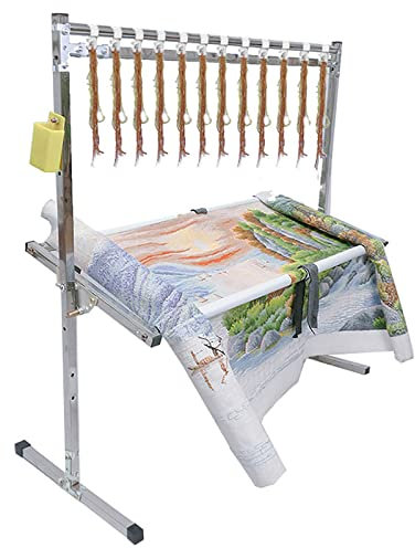 Verstellbarer Stickständer, höhenverstellbarer Handarbeitsrahmen für Kreuzstich und Nähen, Boden-Bastelhalter für einfache Kunst- und Bastelprojekte