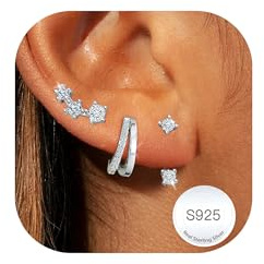 AVOTTO 3 Pair Boucles D'oreilles Femme Argent Hypoallergénique Boucles D'oreilles Femme Argent Boucle D'oreille