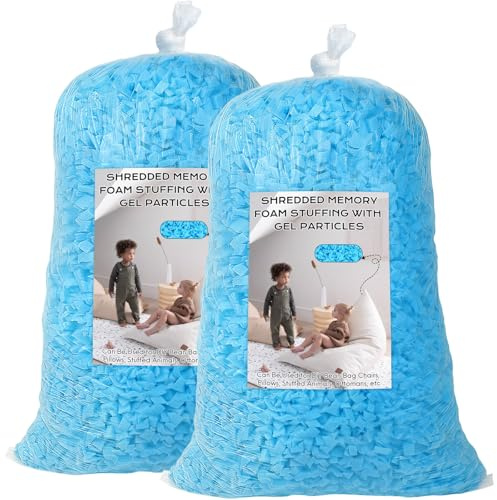Garifon Bean Bag Filler, 12lbs Shredded Memory Foam Filling, Bean Bag Chair Filling Stuffing, Bean Bag Refill Insert, Punching Bag Filler, Pillow Filler Stuffing for Stuffed Animals/Couch/Dog Bed/Coop