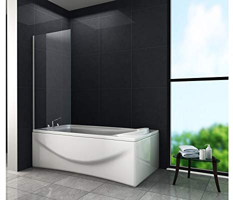 home-systeme Fixe Duschtrennwand Hugo 70 x 140 cm Badewannenabtrennung Duschwand Dusche Glas